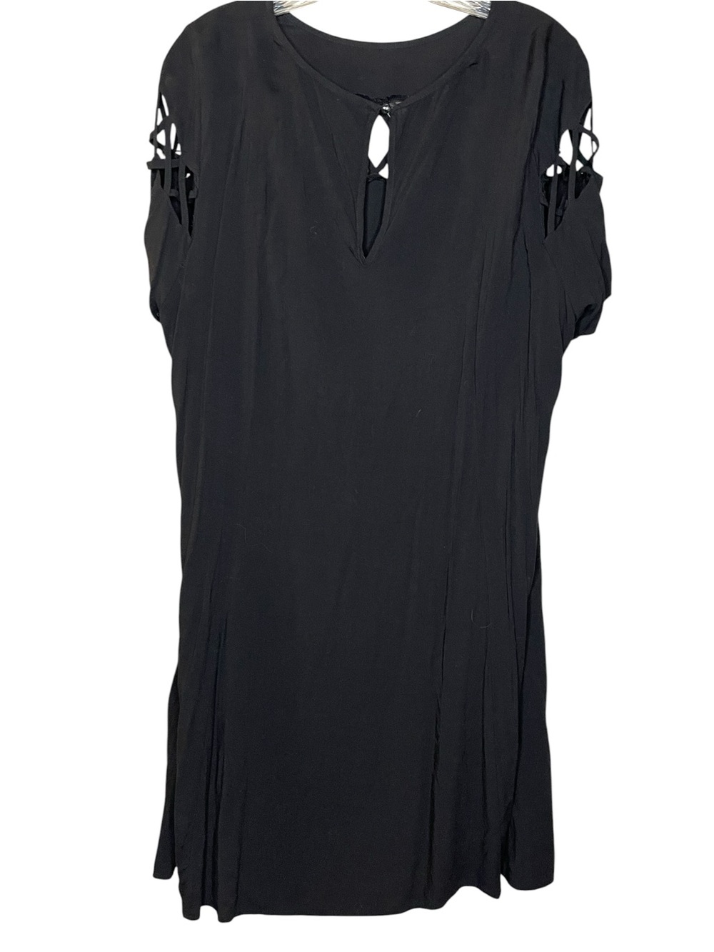 Torrid Challis Lattice Cutout Trapeze Swing Dress Sz 18/20 - Picture 2 of 7